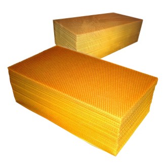 Mezistěny z včelího vosku Langstroth 1/2 (137) - 424x114 mm